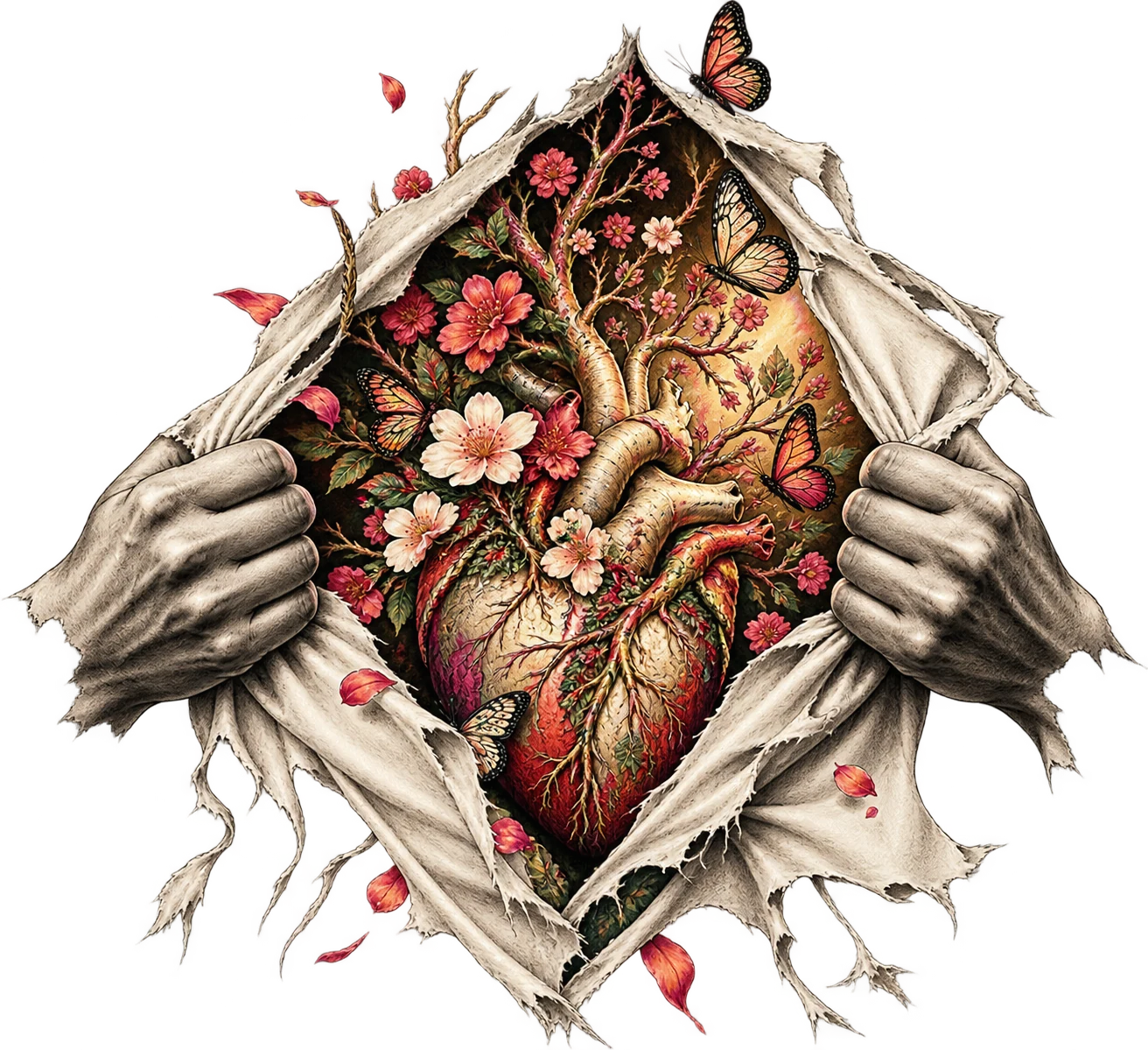 HEART IN BLOOM original Ars Belli artwork