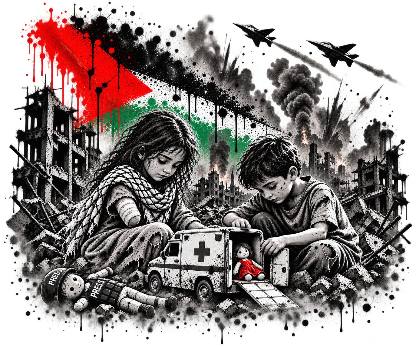 INNOCENCE IN CONFLICT original Ars Belli artwork