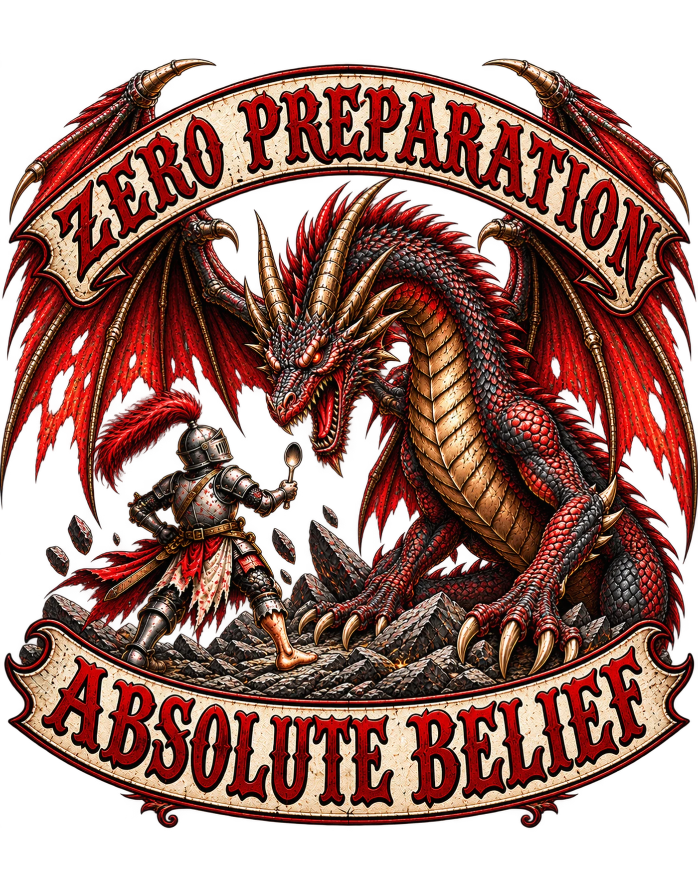 ZERO PREPARATION, ABSOLUTE BELIEF original Ars Belli artwork